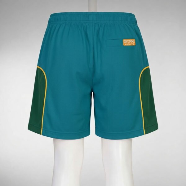 GHUMMI TEAL GREEN SIDE-STRIPE SHORTS