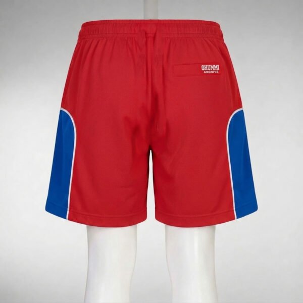 GHUMMI RED BLUE COLORBLOCK SHORTS