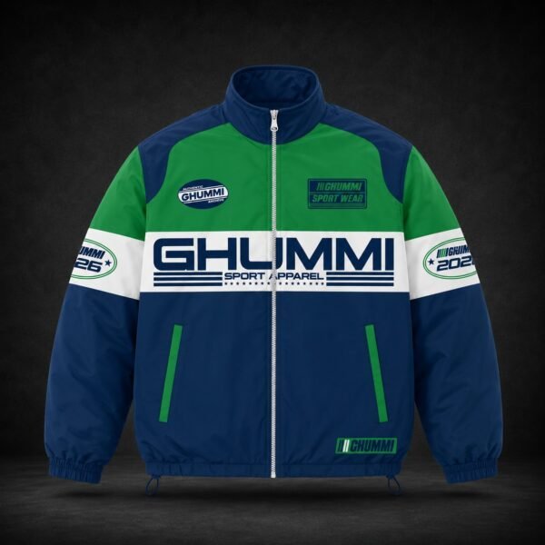 Blue With Green Strap Jacket