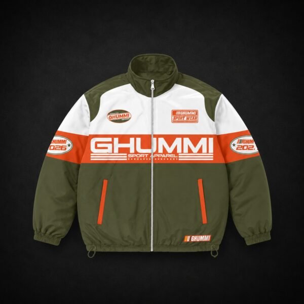 Green With Orange Strap Jacket