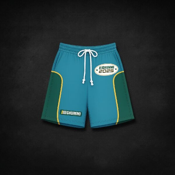 Ghummi Teal Green Side-stripe Shorts
